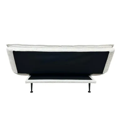 Invicta Sofa rozkładana JAZZ 3-osobowa tkanina szenilowa szampański beż 195cm / 47527