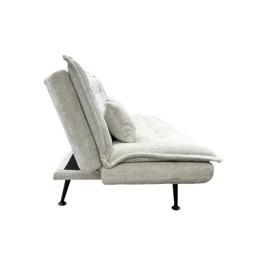 Invicta Sofa rozkładana JAZZ 3-osobowa tkanina szenilowa szampański beż 195cm / 47527