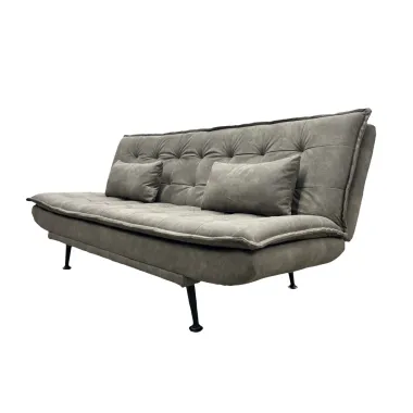 Invicta Sofa rozkładana JAZZ 3-osobowa mikrofibra taupe 195cm / 47526