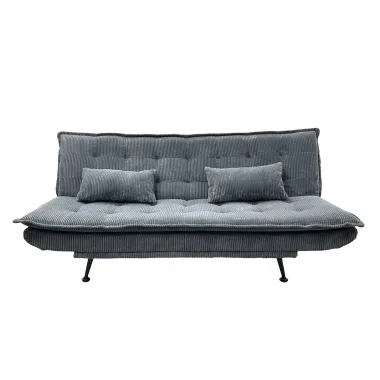 Invicta Sofa rozkładana JAZZ 3-osobowa szary sztruks 195cm / 47524