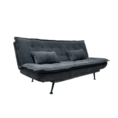Invicta Sofa rozkładana JAZZ 3-osobowa szary sztruks 195cm / 47524