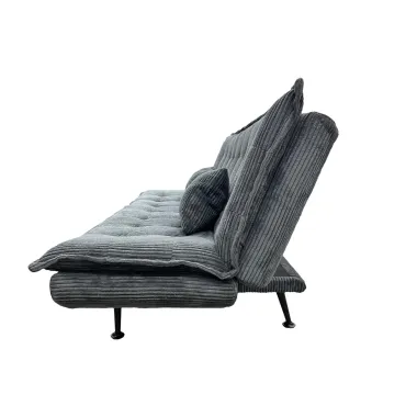 Invicta Sofa rozkładana JAZZ 3-osobowa szary sztruks 195cm / 47524