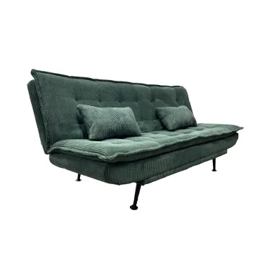 Invicta Sofa rozkładana JAZZ 3-osobowa zielony sztruks 195cm / 47523