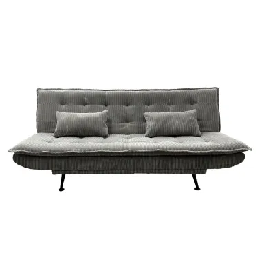 Invicta Sofa rozkładana JAZZ 3-osobowa jasnoszary sztruks 195cm / 47522