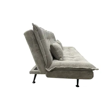 Invicta Sofa rozkładana JAZZ 3-osobowa jasnoszary sztruks 195cm / 47522