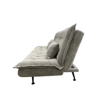 Invicta Sofa rozkładana JAZZ 3-osobowa jasnoszary sztruks 195cm / 47522