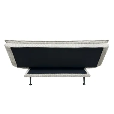 Invicta Sofa rozkładana JAZZ 3-osobowa jasnoszary sztruks 195cm / 47522