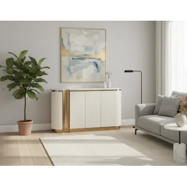 Livin Hill Komoda STILIG białe ecru MDF 158cm / ST917F