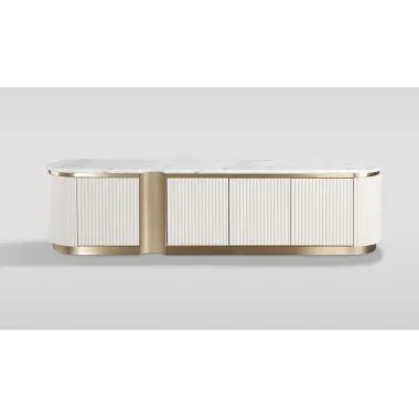 Livin Hill Stilig ST916F Komoda RTV białe ecru marmur MDF 200cm / ST916F