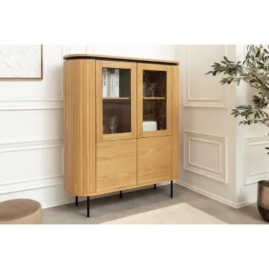 Invicta Witryna ATELIER naturalny fornir dębowy 120 x 140 x 40cm / 47454