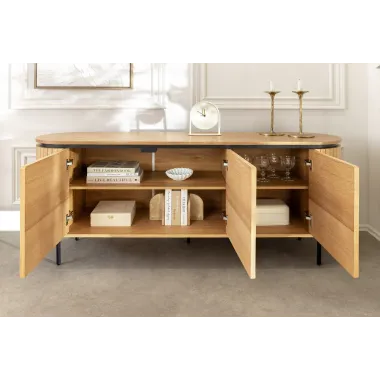 Invicta Komoda ATELIER naturalny fornir dębowy 160 x 55 x 40cm / 47450