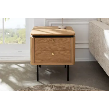 Invicta Szafka nocna ATELIER naturalny fornir dębowy 48 x 55 x 40cm / 47456