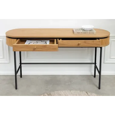 Invicta Konsola ATELIER naturalny fornir dębowy 120 x 76 x 30cm / 47456