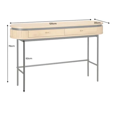 Invicta Konsola ATELIER naturalny fornir dębowy 120 x 76 x 30cm / 47456