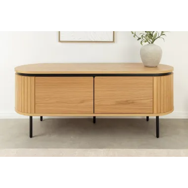 Invicta Szafka RTV ATELIER naturalny fornir dębowy 120 x 55 x 40cm / 47449