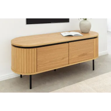 Invicta Szafka RTV ATELIER naturalny fornir dębowy 120 x 55 x 40cm / 47449