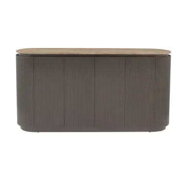 RUSSO Komoda 4 drzwiowa brązowa 160 x 82 x 40cm / 6904