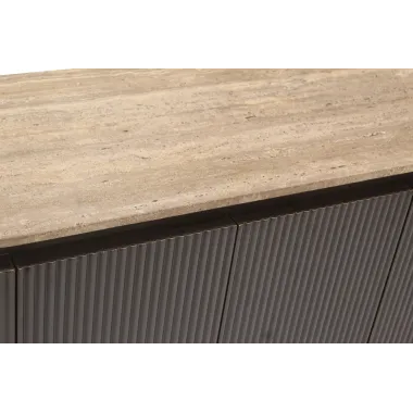 RUSSO Komoda 4 drzwiowa brązowa 160 x 82 x 40cm / 6904