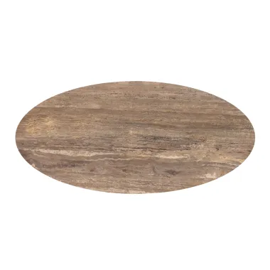 RUSSO Stół do jadalni brązowy owalny 235 x 76 x 110cm / 8722