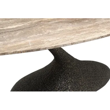 RUSSO Stół do jadalni brązowy owalny 235 x 76 x 110cm / 8722