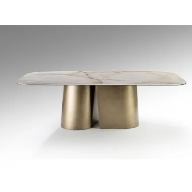 NUMA Stół do jadalni mosiądz 240 x 76 x 120cm / 514460