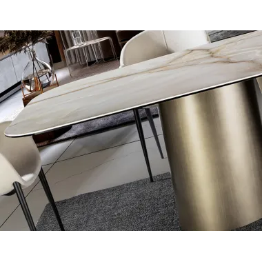 NUMA Stół do jadalni mosiądz 240 x 76 x 120cm / 514460