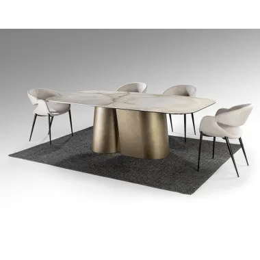 NUMA Stół do jadalni mosiądz 240 x 76 x 120cm / 514460