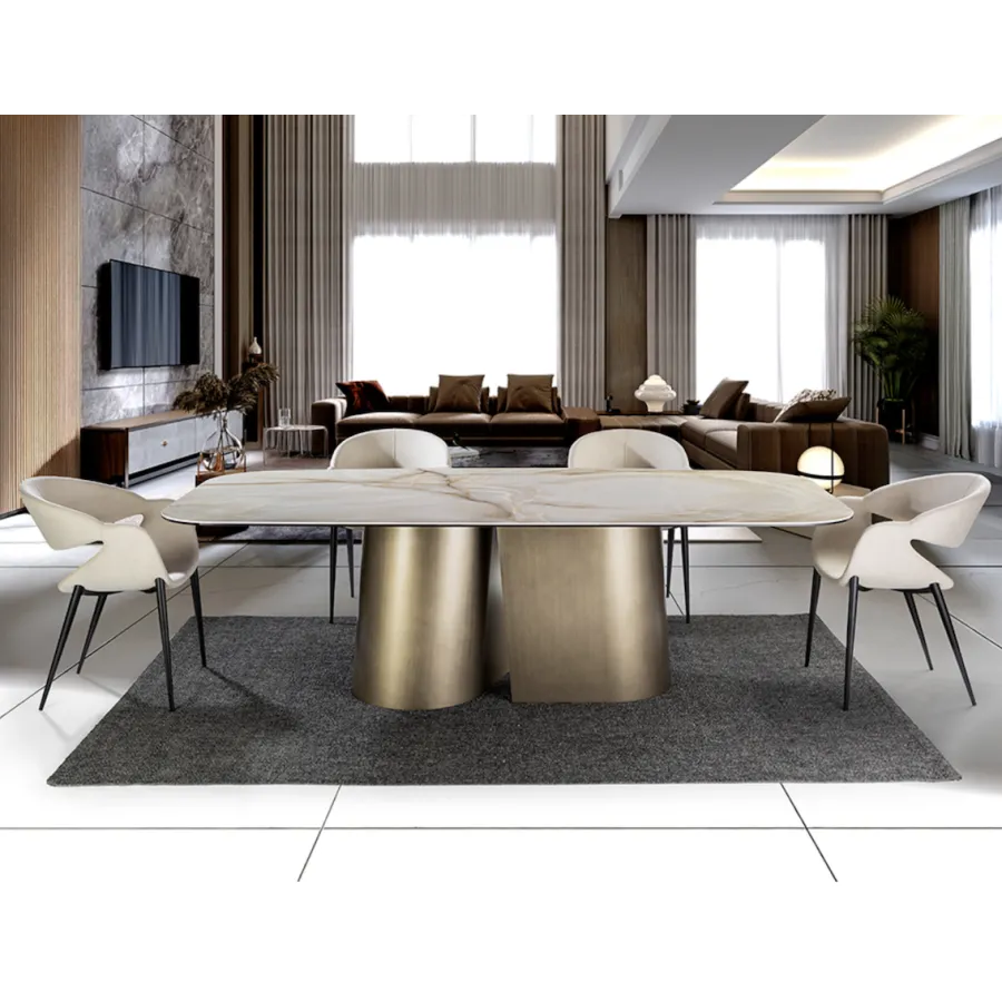 NUMA Stół do jadalni mosiądz 240 x 76 x 120cm / 514460