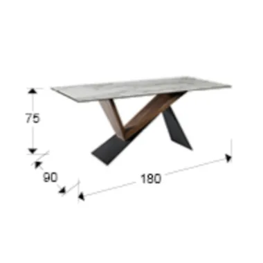 NOA Stół do jadalni optyka marmuru 180  x 75 x 90cm / 742350