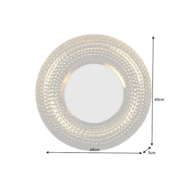 Invicta Lustro ORIENT złota rama młotkowana Ø 60cm / 40396