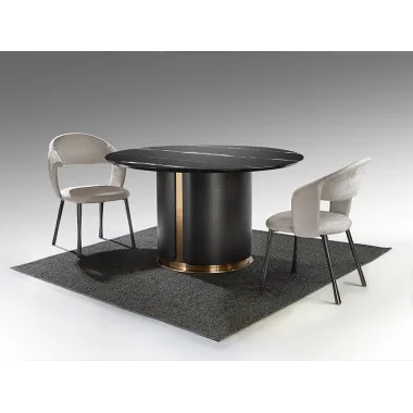 ZOLO Stół do jadalni marmurowy blat Ø 135 x 74 cm / 567091