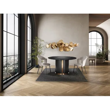 ZOLO Stół do jadalni marmurowy blat Ø 135 x 74 cm / 567091