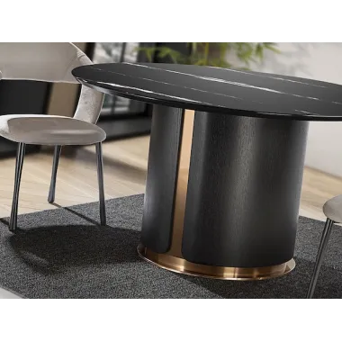 ZOLO Stół do jadalni marmurowy blat Ø 135 x 74 cm / 567091