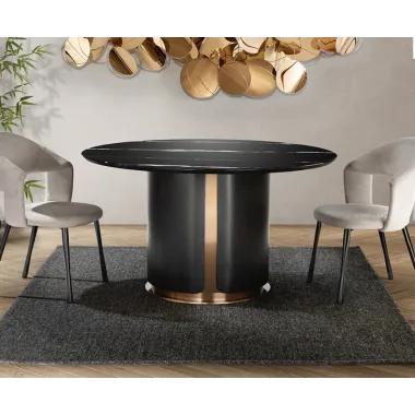 ZOLO Stół do jadalni marmurowy blat Ø 135 x 74 cm / 567091