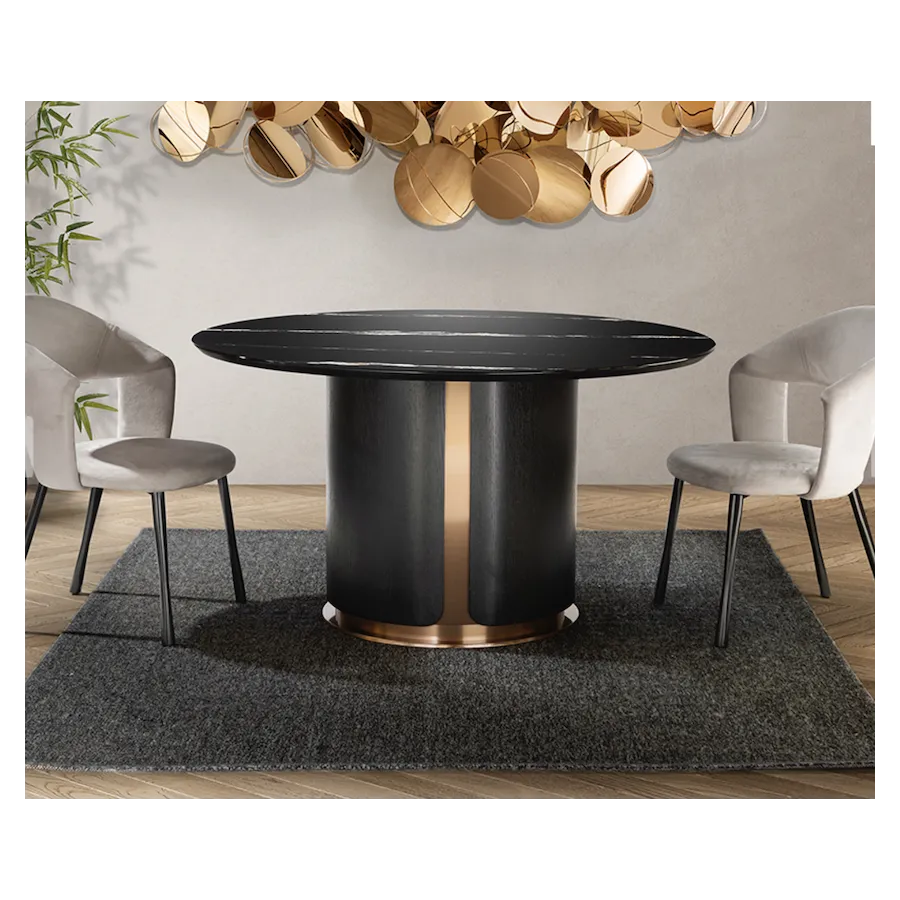 ZOLO Stół do jadalni marmurowy blat Ø 135 x 74 cm / 567091