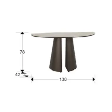 SAMARA Konsola brązowy trawertyt 130 x 78cm / 498920