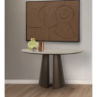 SAMARA Konsola brązowy trawertyt 130 x 78cm / 498920