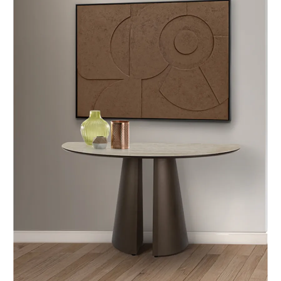 SAMARA Konsola brązowy trawertyt 130 x 78cm / 498920