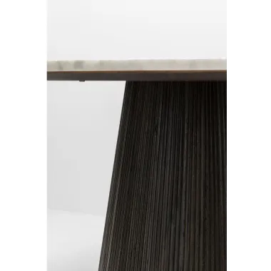 GLENN Stół do jadalni marmurowy blat Ø 115 x 75cm / 70378