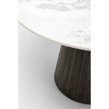 GLENN Stół do jadalni marmurowy blat Ø 115 x 75cm / 70378