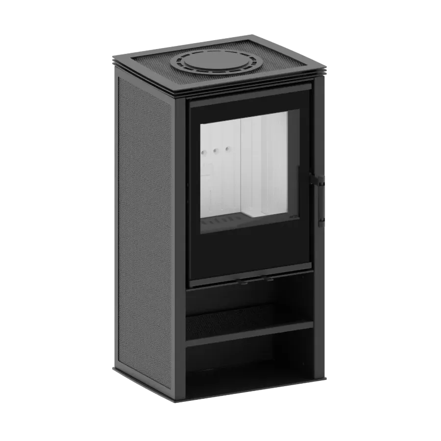 LUPO S LOFT Kominek wolnostojący jednostronny czarny 6,5 kW / LUPO S LOFT