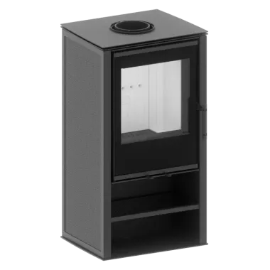 LUPO S LOFT Kominek wolnostojący jednostronny czarny 6,5 kW / LUPO S LOFT