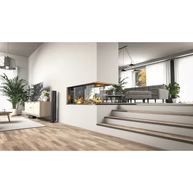 LUPO S LOFT Kominek wolnostojący jednostronny (czarny akuceram) 6,5 kW / LUPO S LOFT/BB