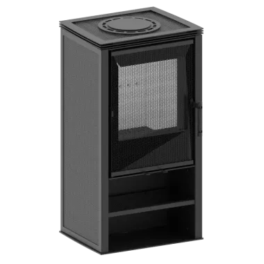 LUPO S LOFT Kominek wolnostojący jednostronny (czarny akuceram) 6,5 kW / LUPO S LOFT/BB