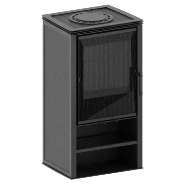 LUPO S LOFT Kominek wolnostojący jednostronny (czarny akuceram) 6,5 kW / LUPO S LOFT/BB