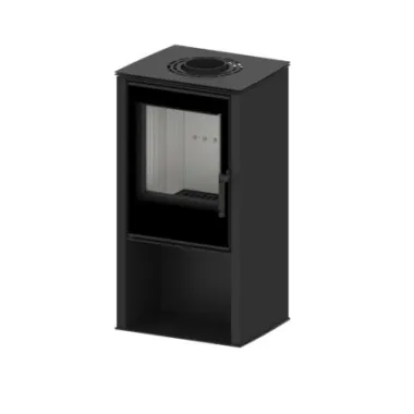 LUPO S Kominek wolnostojący jednostronny czarny 6,5 kW / LUPO S