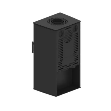 LUPO S Kominek wolnostojący jednostronny czarny 6,5 kW / LUPO S