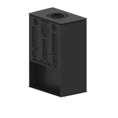 LUPO M Kominek wolnostojący (białe panele boczne) 8,7 kW / LUPO M-W