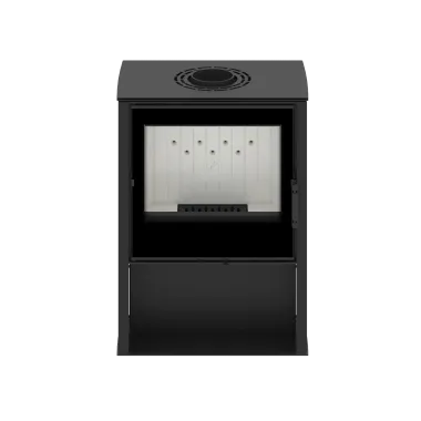 LUPO M Kominek wolnostojący (białe panele boczne) 8,7 kW / LUPO M-W