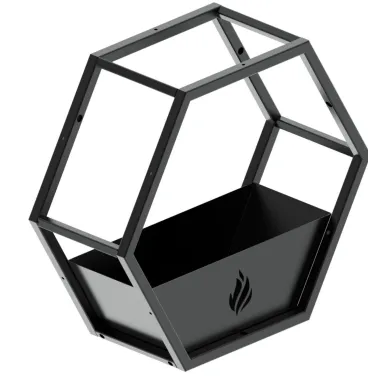 Hitze Stojak na drewno wiszący płomień / HEXAGON FLAME